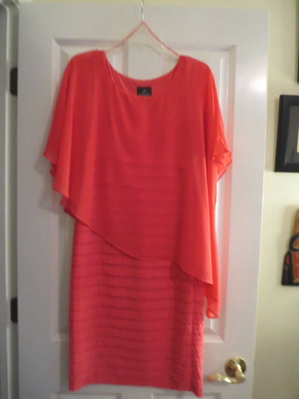 Spectacular Adrianna Papell  Red  Size 4 Maxi Sleeveless Evening Gown